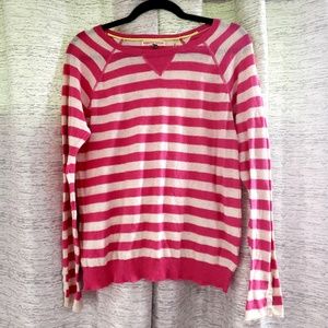 {Rebecca Taylor} Pink and Ivory Cotton Raglan//SzL